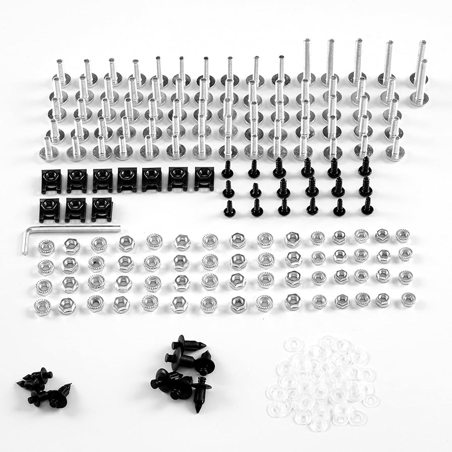 Amazon.com: Fairing Bolt Kit Screws Nuts Washers Mounting
